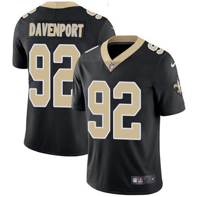 Nike New Orleans Saints 92 Marcus Davenport Black Team Color Mens Stitched Nfl Vapor Untouchable Limited Jersey