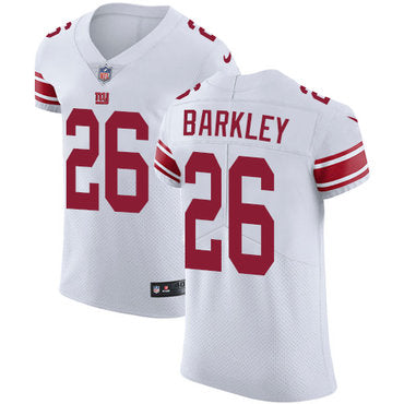 Nike New York Giants 26 Saquon Barkley White Mens Stitched Nfl Vapor Untouchable Elite Jersey