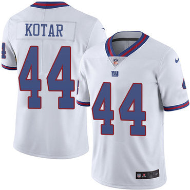 Nike New York Giants 44 Doug Kotar White Mens Stitched Nfl Limited Rush Jersey