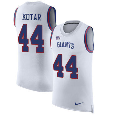 Nike New York Giants 44 Doug Kotar White Mens Stitched Nfl Limited Rush Tank Top Jersey