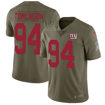 Nike New York Giants 94 Dalvin Tomlinson Olive Mens Stitched Nfl Limited 2017 Salute To Service Jersey