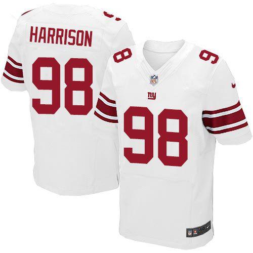 Nike New York Giants 98 Damon Harrison White Mens Stitched Nfl Elite Jersey