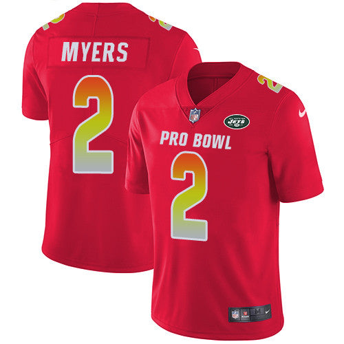 Nike New York Jets 2 Jason Myers Red Mens Stitched Nfl Limited Afc 2019 Pro Bowl Jersey