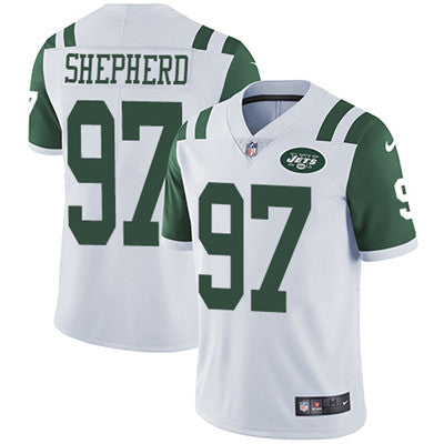 Nike New York Jets 97 Nathan Shepherd White Mens Stitched Nfl Vapor Untouchable Limited Jersey