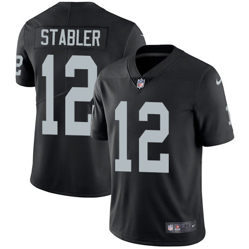 Nike Oakland Raiders 12 Kenny Stabler Black Team Color Mens Stitched Nfl Vapor Untouchable Limited Jersey
