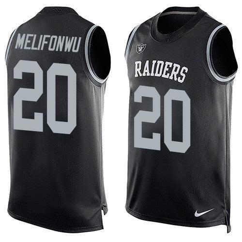 Nike Oakland Raiders 20 Obi Melifonwu Black Team Color Mens Stitched Nfl Limited Tank Top Jersey
