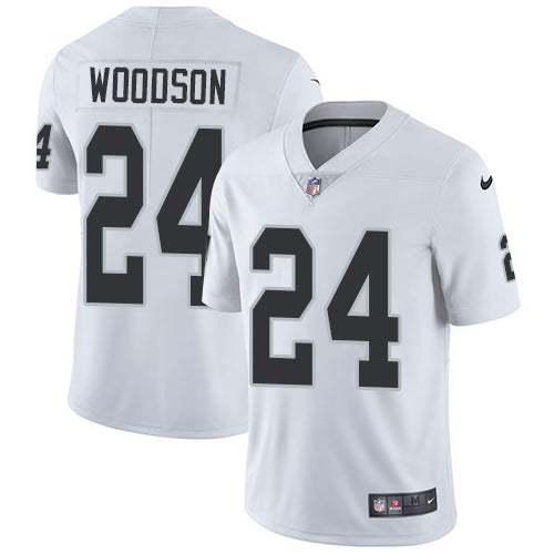 Nike Oakland Raiders 24 Charles Woodson White Mens Stitched Nfl Vapor Untouchable Limited Jersey