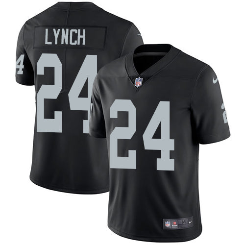 Nike Oakland Raiders 24 Marshawn Lynch Black Team Color Mens Stitched Nfl Vapor Untouchable Limited Jersey