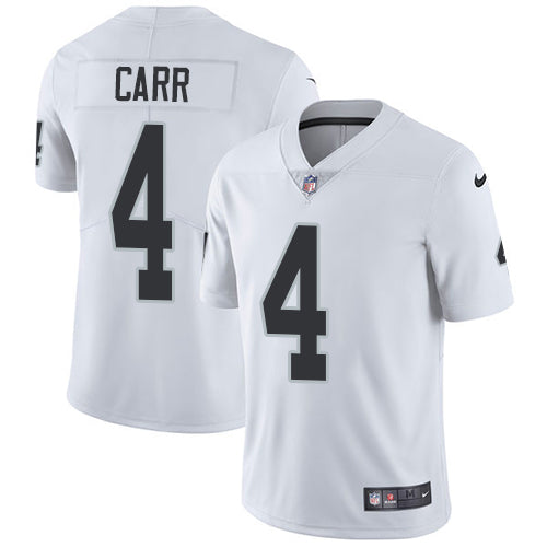 Nike Oakland Raiders 4 Derek Carr White Mens Stitched Nfl Vapor Untouchable Limited Jersey