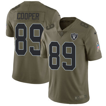 Nike Oakland Raiders 89 Amari Cooper Olive Mens Stitched Nfl Limited 2017 Salute To Service Jersey