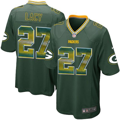 Nike Packers 27 Eddie Lacy Green Team Color Mens Stitched Nfl Limited Strobe Jersey