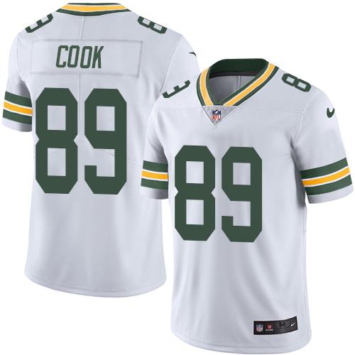Nike Packers 89 Jared Cook White Mens Stitched Nfl Limited Rush Jersey