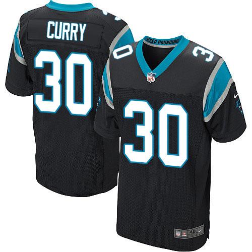 Nike Panthers 30 Stephen Curry Black Team Color Mens Stitched Nfl Elite Jersey