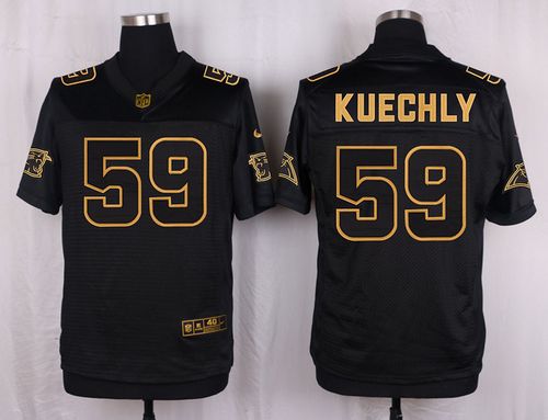 Nike Panthers 59 Luke Kuechly Black Mens Stitched Nfl Elite Pro Line Gold Collection Jersey