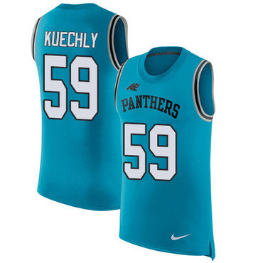 Nike Panthers 59 Luke Kuechly Blue Alternate Mens Stitched Nfl Limited Rush Tank Top Jersey