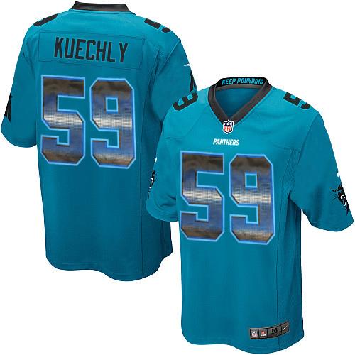 Nike Panthers 59 Luke Kuechly Blue Alternate Mens Stitched Nfl Limited Strobe Jersey