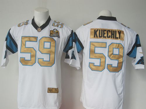 Nike Panthers 59 Luke Kuechly White Super Bowl 50 Collection Mens Stitched Nfl Elite Jersey