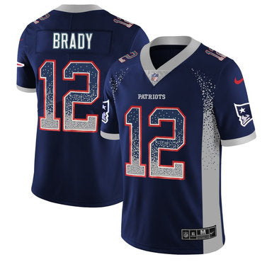 Nike Patriots 12 Tom Brady Mens Stitched Nfl Limited Rush Usa Flag Jersey