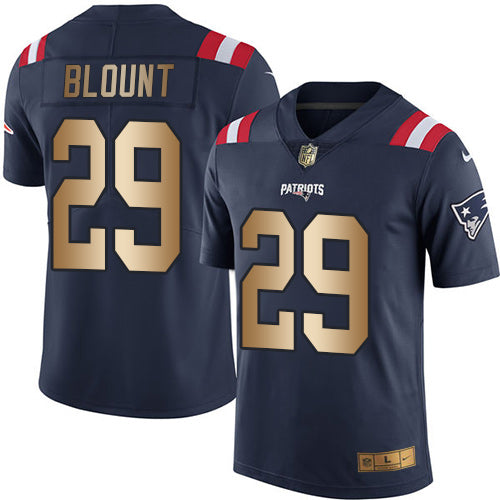 Nike Patriots 29 Legarrette Blount Navy Blue Mens Stitched Nfl Limited Gold Rush Jersey