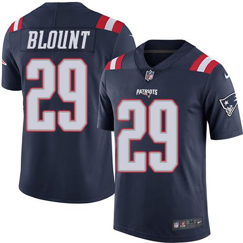 Nike Patriots 29 Legarrette Blount Navy Blue Mens Stitched Nfl Limited Rush Jersey