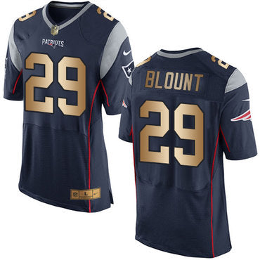 Nike Patriots 29 Legarrette Blount Navy Blue Team Color Mens Stitched Nfl New Elite Gold Jersey