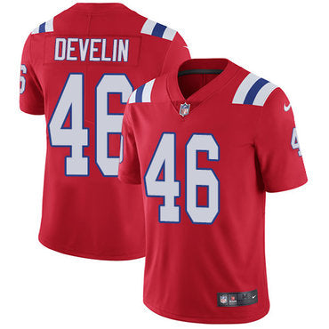 Nike Patriots 46 James Develin Red Alternate Mens Stitched Nfl Vapor Untouchable Limited Jersey