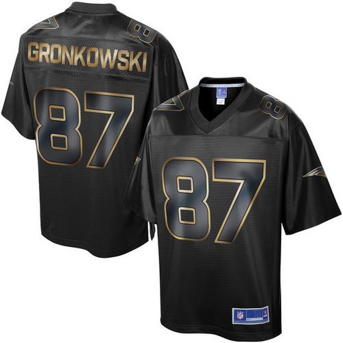 Nike Patriots 87 Rob Gronkowski Pro Line Black Gold Collection Mens Stitched Nfl Game Jersey