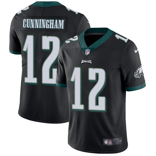 Nike Philadelphia Eagles 12 Randall Cunningham Black Alternate Mens Stitched Nfl Vapor Untouchable Limited Jersey