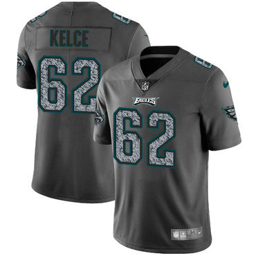 Nike Philadelphia Eagles 62 Jason Kelce Gray Static Mens Nfl Vapor Untouchable Game Jersey