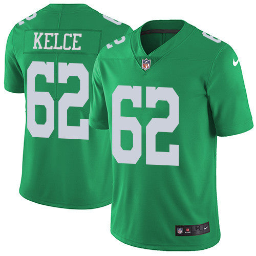 Nike Philadelphia Eagles 62 Jason Kelce Green Mens Stitched Nfl Limited Rush Jersey