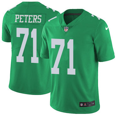Nike Philadelphia Eagles 71 Jason Peters Green Mens Stitched Nfl Limited Rush Jersey