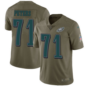 Nike Philadelphia Eagles 71 Jason Peters Olive Mens Stitched Nfl Limited 2017 Salute To Service Jersey