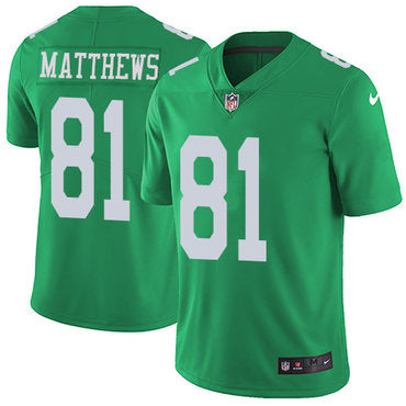 Nike Philadelphia Eagles 81 Jordan Matthews Green Mens Stitched Nfl Limited Rush Jersey