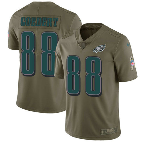 Nike Philadelphia Eagles 88 Dallas Goedert Olive Stitched Nfl Limited 2017 Salute To Service Jersey