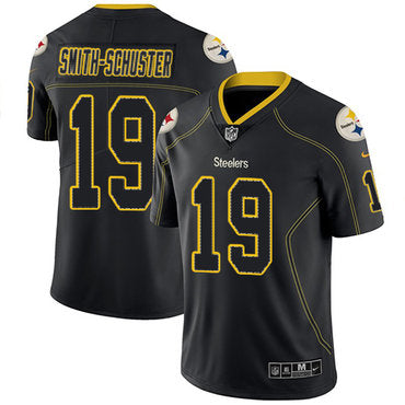 Nike Pittsburgh Steelers 19 Juju Smith schuster Lights Out Black Mens Stitched Nfl Limited Rush Jersey