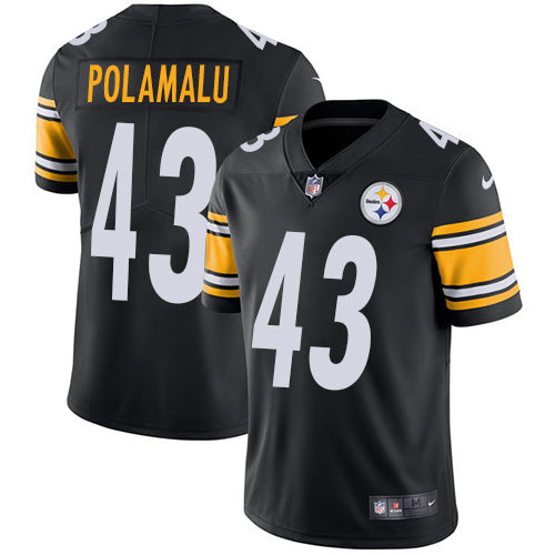 Nike Pittsburgh Steelers 43 Troy Polamalu Black Team Color Mens Stitched Nfl Vapor Untouchable Limited Jersey