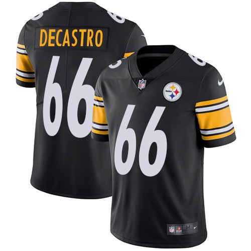 Nike Pittsburgh Steelers 66 David Decastro Black Team Color Mens Stitched Nfl Vapor Untouchable Limited Jersey
