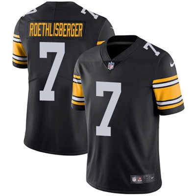 Nike Pittsburgh Steelers 7 Ben Roethlisberger Black Alternate Mens Stitched Nfl Vapor Untouchable Limited Jersey