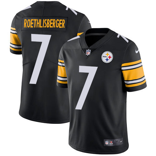Nike Pittsburgh Steelers 7 Ben Roethlisberger Black Team Color Mens Stitched Nfl Vapor Untouchable Limited Jersey