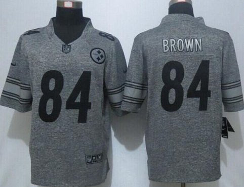 Nike Pittsburgh Steelers 84 Antonio Brown Nike Gray Gridiron 2015 Nfl Gray Limited Jersey