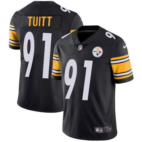 Nike Pittsburgh Steelers 91 Stephon Tuitt Black Team Color Mens Stitched Nfl Vapor Untouchable Limited Jersey