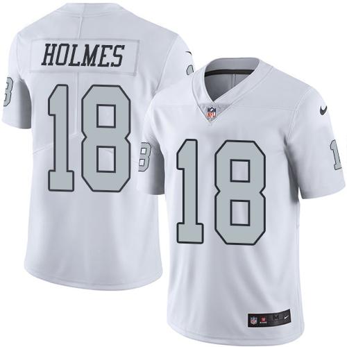 Nike Raiders 18 Andre Holmes White Mens Stitched Nfl Limited Rush Jersey