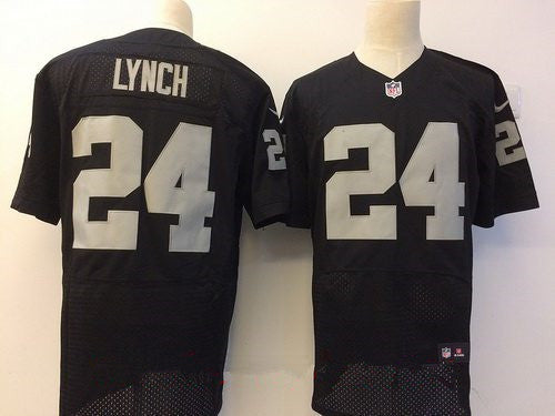 Nike Raiders 24 Marshawn Lynch Black Team Color Mens Stitched Nfl New Elite Jersey