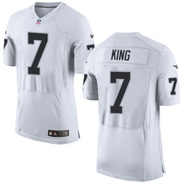 Nike Raiders 7 Marquette King White Mens Stitched Nfl New Elite Jersey