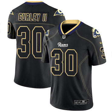 Nike Rams 30 Todd Gurley Ii Lights Out Black Mens Stitched Nfl Limited Rush Jersey