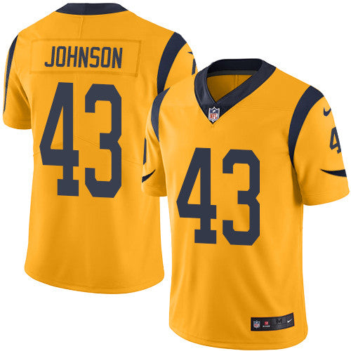 Nike Rams 43 John Johnson Gold Mens Stitched Nfl Limited Rush Jersey