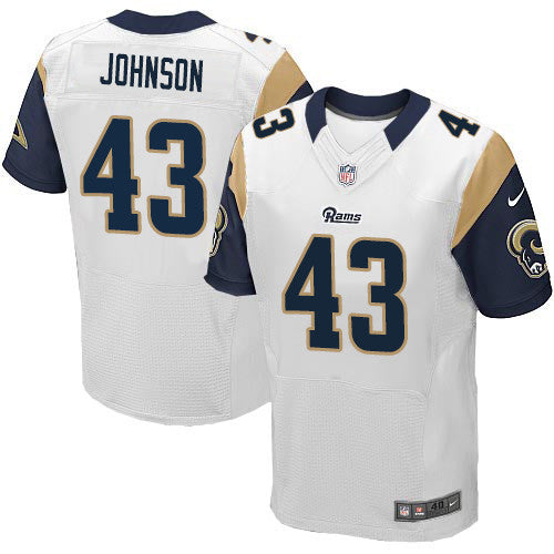 Nike Rams 43 John Johnson White Mens Stitched Nfl Elite Jersey