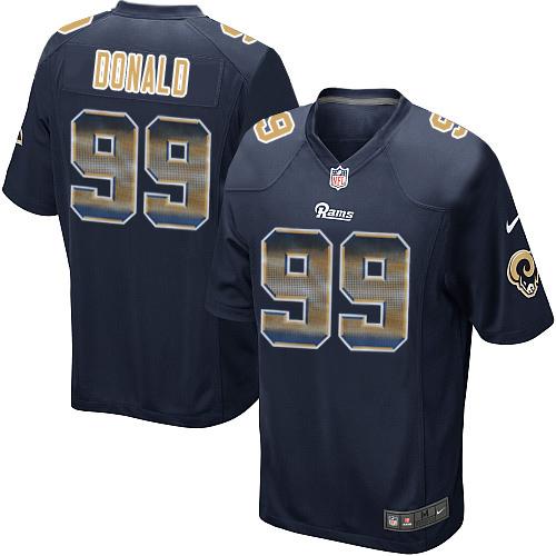 Nike Rams 99 Aaron Donald Navy Blue Team Color Mens Stitched Nfl Limited Strobe Jersey