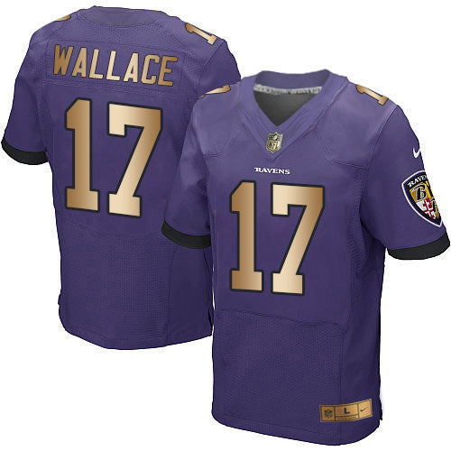 Nike Ravens 17 Mike Wallace Purple Team Color Mens Stitched Nfl New Elite Gold Jersey