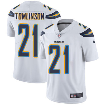 Nike San Diego Chargers 21 Ladainian Tomlinson White Mens Stitched Nfl Vapor Untouchable Limited Jersey